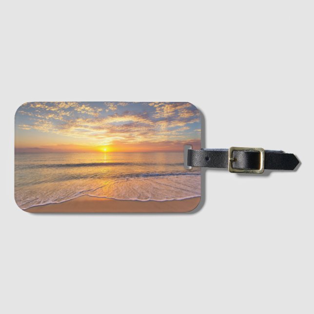 The Morning Sun at Seaside Luggage Tag (Front Horizontal)