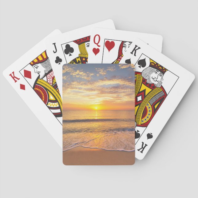 The Morning Sun at Seaside Poker Cards (Back)