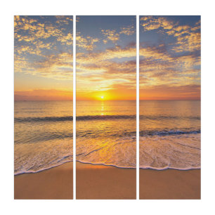 The Morning Sun at Seaside Triptych