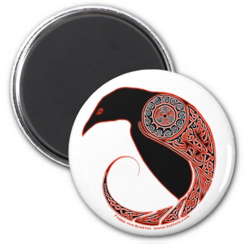 The Morrigan Raven Celtic knotwork magnets