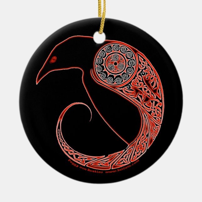 The Morrigan Raven Celtic Ornament (Front)
