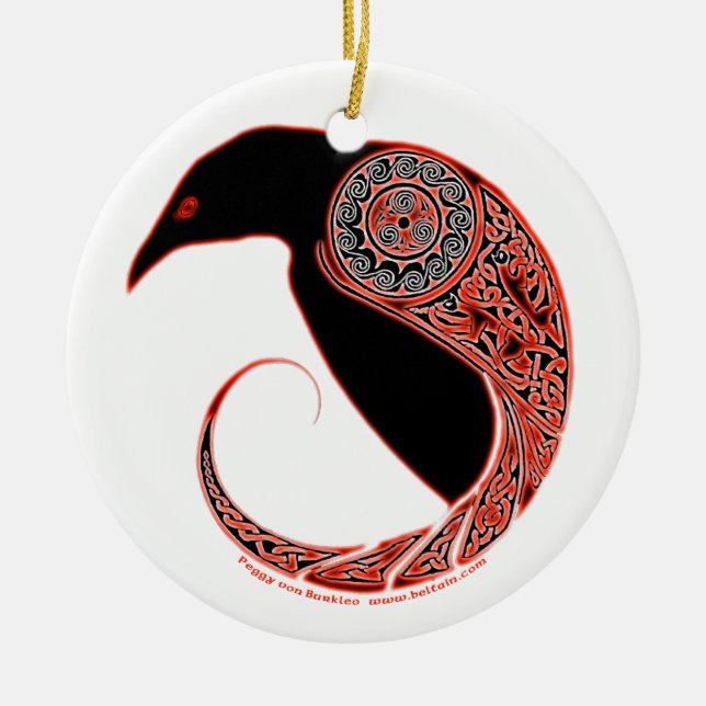 The Morrigan Raven Celtic Ornament #2 (Front)