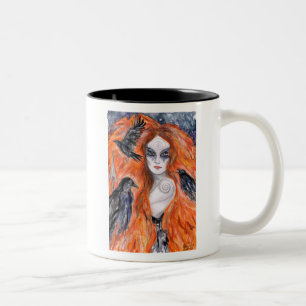 The Morrigan - Warrior Queen Two-Tone Coffee Mug