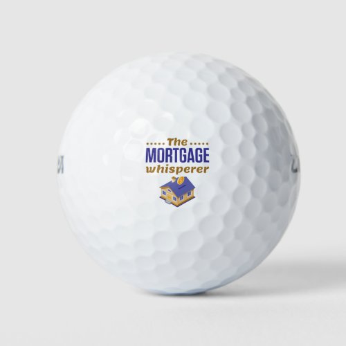 The Mortgage Whisperer Banker Loan Officer Golf Balls