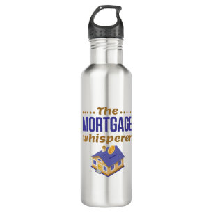 The Mortgage Whisperer Banker Loan Officer Stainless Steel Water Bottle