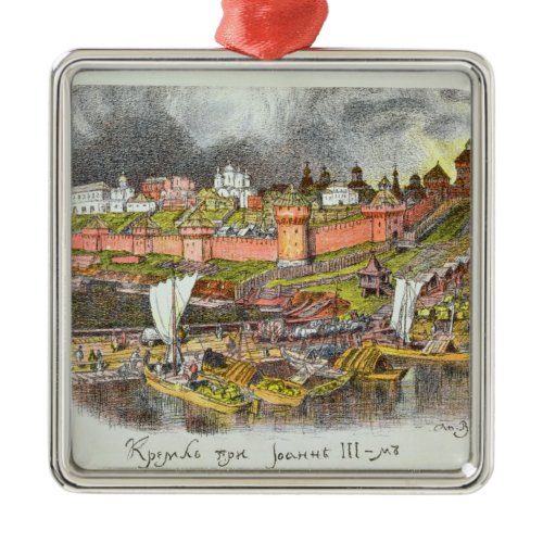 The Moscow Kremlin in the time of Tsar Ivan III Metal Ornament