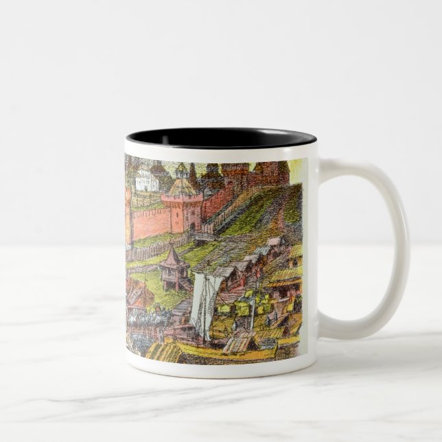 The Moscow Kremlin in the time of Tsar Ivan III Two-Tone Coffee Mug (Right)