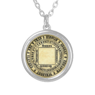 The Moses Seal of Oriens FOR RESPECT/HONOR/WISHES Silver Plated Necklace