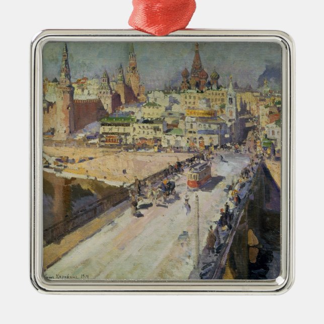 The Moskva River Bridge, 1914 Metal Ornament (Front)