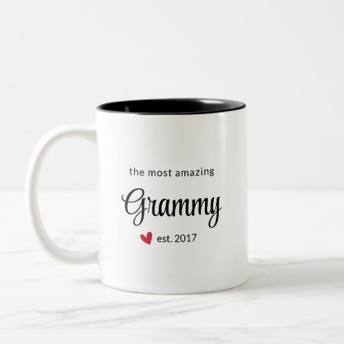 The Most Amazing Grammy Est Date Photo Gift Two_Tone Coffee Mug