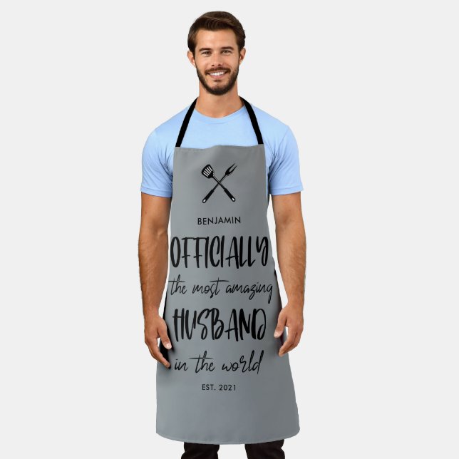 The Most Amazing Husband Year Established Apron (Worn)