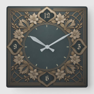 The most beautiful Art Deco Square Wall Clock