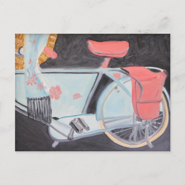 THE MOST BEAUTIFUL BICYCLE IN PARIS POSTCARD (Front)