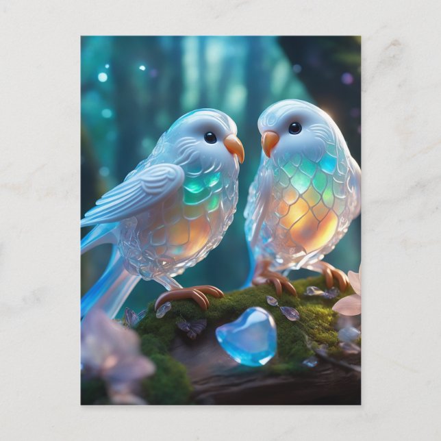 The most beautiful lovebirds in the world are thos postcard (Front)