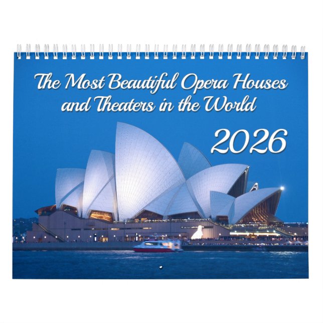 The Most Beautiful Opera Houses and Theaters 2026 Calendar (Cover)
