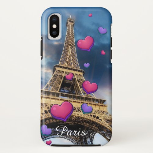 The most beautiful Paris Eiffel  tower photo  iPhone X Case