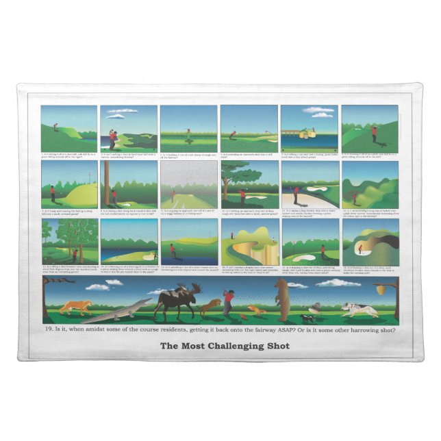 The Most Challenging Shot in Golf Placemat (Front)