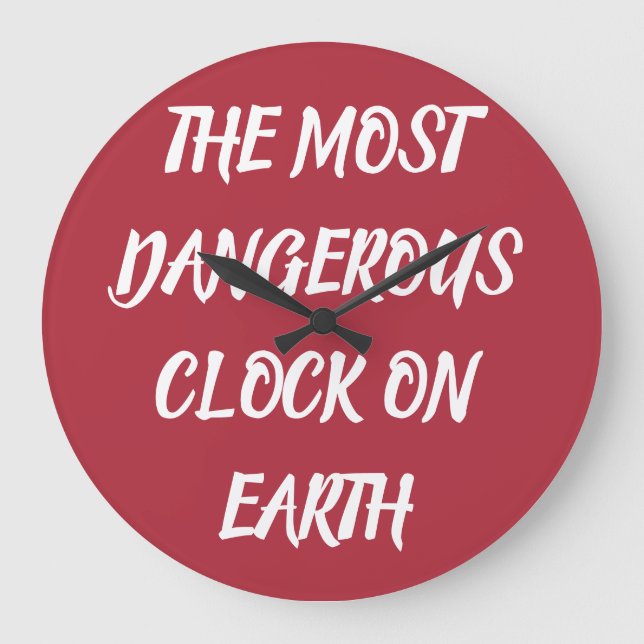 THE MOST DANGEROUS BLANKET ON EARTH Fleece Blanket Large Clock (Front)