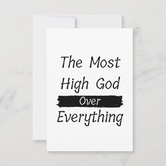 The Most High God Over Everything Flat Greeting Card (Front)
