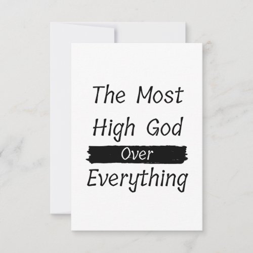 The Most High God Over Everything Flat Greeting Card