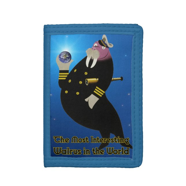 The Most Interesting Walrus in the World Trifold Wallet (Front Vertical)