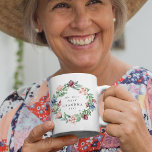 The Most Loved Grandma Ever Floral Wreath Coffee Mug<br><div class="desc">'the most loved GRANDMA ever' Coffee Mug! Designed with a wreath made up of watercolor hand painted blush pink,  burgandy and blue florals and botanical greenery. All text can be customized and would be perfect for a mother,  sister,  aunt,  bestie or daughter.</div>