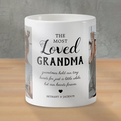 The Most Loved Grandma Photo Coffee Mug