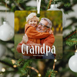 The Most Loved GRANDPA' Cute Gift Metal Ornament<br><div class="desc">Let a grandfather know how much he is loved with this; Cute Modern Custom Photo Grandpa Christmas Ornament. Design features fun white typography that reads 'The Most Loved GRANDPA'. Simply upload your favorite picture and personalize the name/s of who its from. Text color can be changed by using the 'customize...</div>