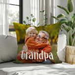 The Most Loved GRANDPA' Cute Gift  Throw Pillow<br><div class="desc">Our 'The Most Loved GRANDPA' throw pillow makes a heartfelt and sentimental gesture that will be cherished for years to come. Personalize it with a photo and name, making each moment spent on the sofa a sweet reminder of all the love and joy your grandpa brings to your life. It's...</div>
