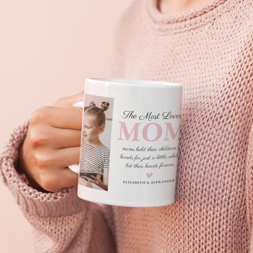 The Most Loved Mother Family Photo Coffee Mug