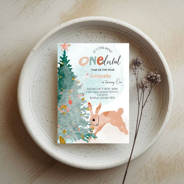 The Most Onederful Time – Christmas 1st Birthday  Invitation (Creator Uploaded)