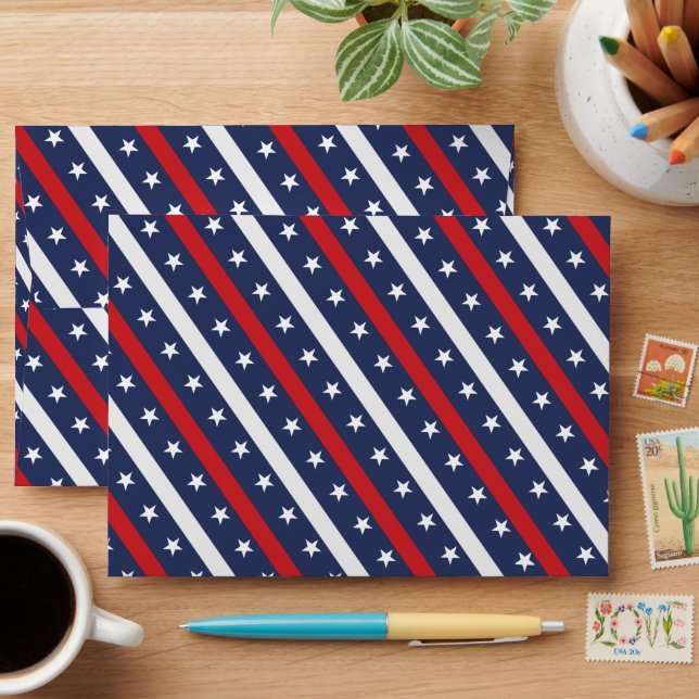 The Most Patriotic American Flag | 4th Of JulyT Ba Envelope (Desk)