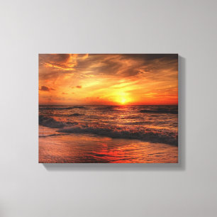 The Most Perfect Sunset at the Beach Canvas Print