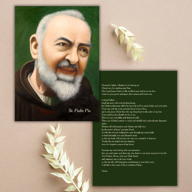 The Most Powerful Healing Prayer by St Padre Pio Note Card (The Most Powerful Healing Prayer by St Padre Pio Note Card)