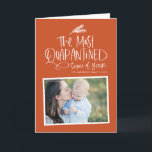 The Most Quarantined Time of the Year Orange Photo Holiday Card<br><div class="desc">It's the most quarantined time of the year! Send your holiday wishes to family and friends with this customizable holiday photo card. It features a hand-lettered quote "It's the Most Quarantined Time of the Year", stripes pattern and simple typography on an orange background. Personalize by adding a photo, names and...</div>