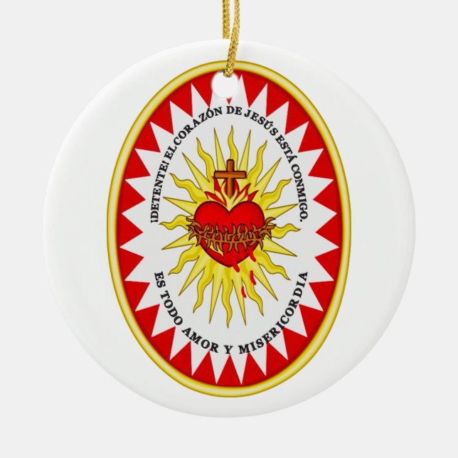 The Most Sacred Heart of Jesus Ceramic Ornament (Front)