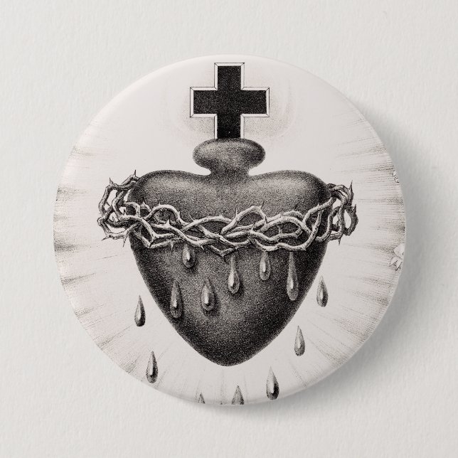 The Most Sacred Heart of Jesus Christ Button (Front)