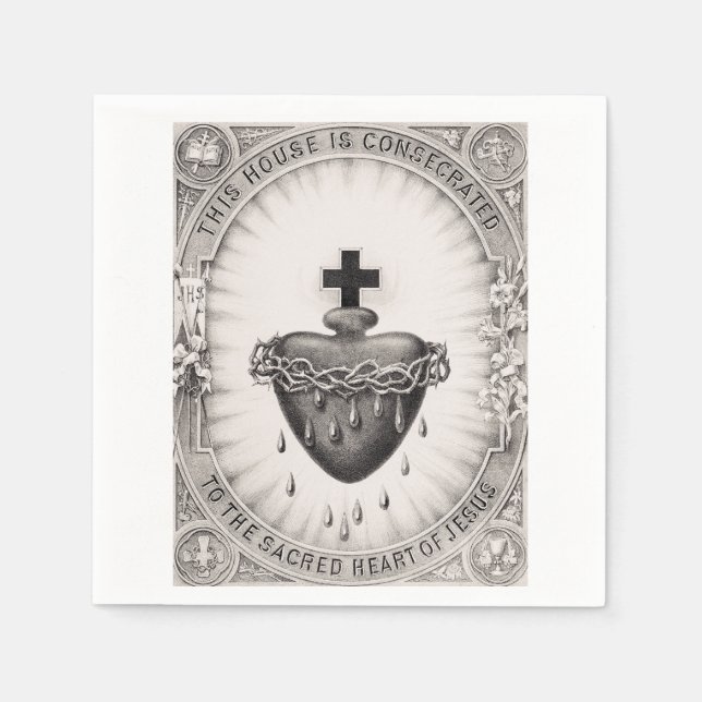 The Most Sacred Heart of Jesus Christ Napkins (Front)