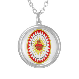 The Most Sacred Heart of Jesus  Silver Plated Necklace