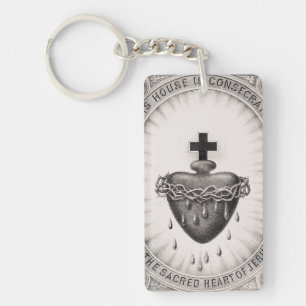 The Most Sacred Heart of Jesus Symbol of Divine Keychain