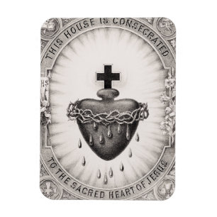 The Most Sacred Heart of Jesus Symbol of Divine  Magnet