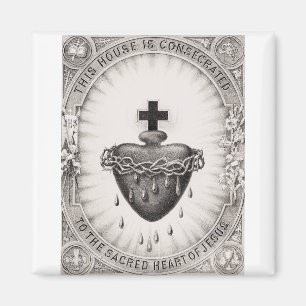 The Most Sacred Heart of Jesus Symbol of Divine  Magnet