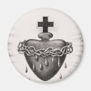 The Most Sacred Heart of Jesus Symbol of Divine  Magnet