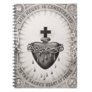 The Most Sacred Heart of Jesus Symbol of Divine  Notebook