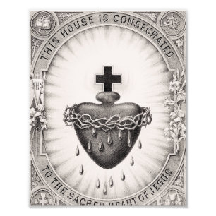 The Most Sacred Heart of Jesus Symbol of Divine Photo Print