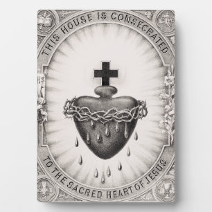 The Most Sacred Heart of Jesus Symbol of Divine  Plaque
