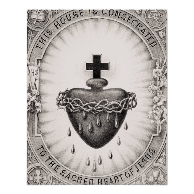 The Most Sacred Heart of Jesus Symbol of Divine  Poster (Front)