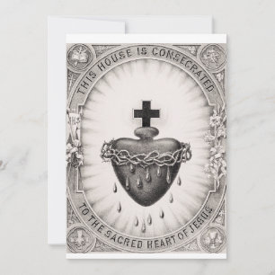 The Most Sacred Heart of Jesus Symbol of Divine  Save The Date