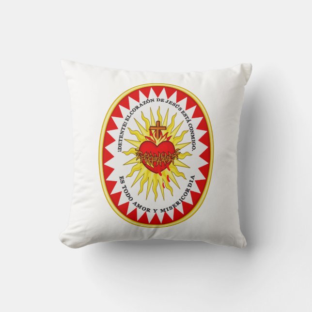The Most Sacred Heart of Jesus Throw Pillow (Front)