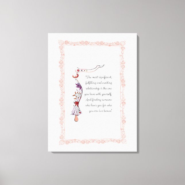 The most significant relationship elegant quote canvas print (Front)